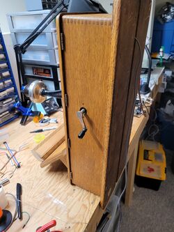 Bunn Phone - view with hand crank